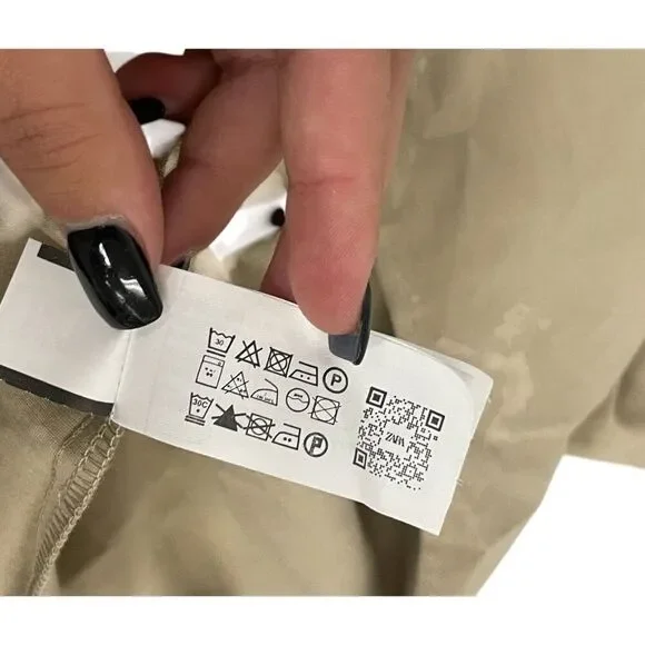 Zara Womens Midi Skirt Small S Tan Brown Cotton Pleated Flared Hem 1971/052 NWD - Picture 13 of 16